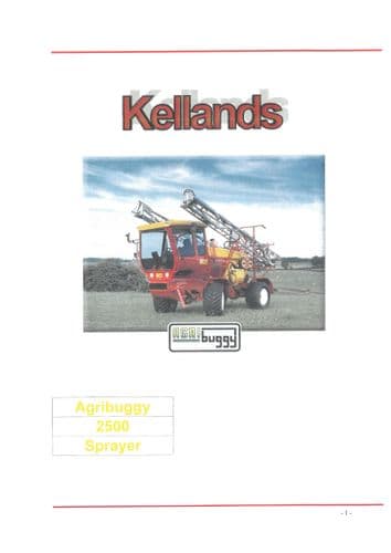 Mcconnel Airbuggy Sprayer Unit 2500 Operators Manual