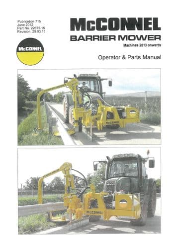 Mcconnel Barrier Mower Operators Manual & Parts List