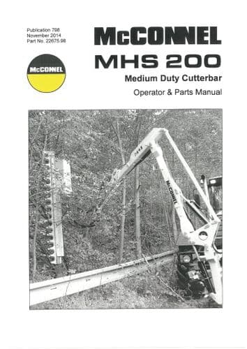 Mcconnel Cutterbar Medium Duty MHS200 Operators and Parts Manual