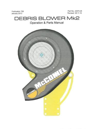 Mcconnel Debris Blower Mk2 Operators and Parts Manual