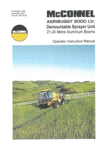 Mcconnel Demountable Sprayer Unit Agribuggy 3000Ltr 21-24m Operators Manual