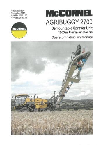 Mcconnel Demountable Sprayer Unit Airbuggy 2700 Operators Manual