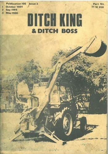 McConnel Ditch King & Ditch Boss Operators Manual with Parts List