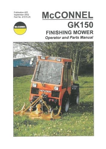 Mcconnel Finishing Mower GK150 Ops and Parts Manual