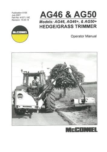 Mcconnel Hedge and Grass Cutters AG45 AG50 Operators Manual