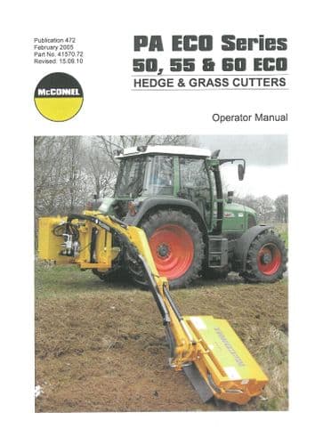 Mcconnel Hedge and Grass Cutters PA ECO 50 55 60 Operators Manual