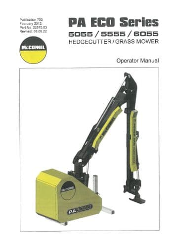 Mcconnel Hedge and Grass Cutters PA ECO 5055 5555 6055 Operators Manual