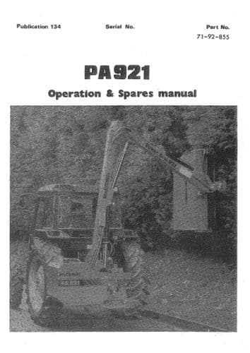Mcconnel Hedge and Grass Cutters PA921 Operators & Parts Manual