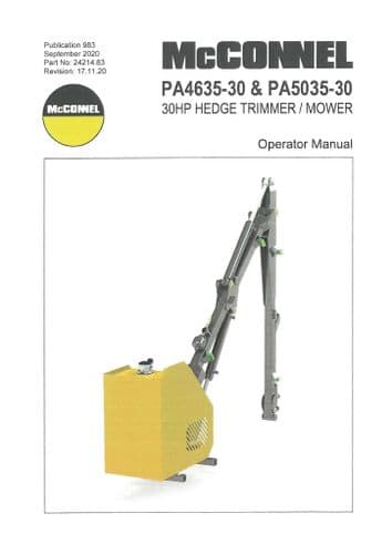Mcconnel Hedge Trimmer Mower PA4635-30 PA5035-30 Operators Manual
