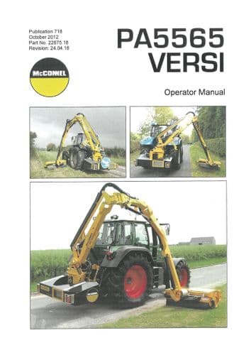 Mcconnel Hedgecutter Mower PA5565 Versi Operators Manual