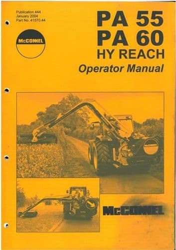 McConnel Hedgetrimmer Hy-Reach Power Arm PA55 & PA60 Operators Manual