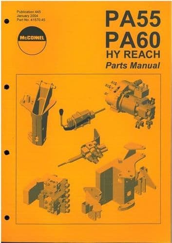 McConnel Hedgetrimmer Hy-Reach Power Arm PA55 & PA60 Parts Manual