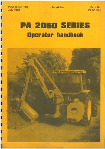 McConnel Hedgetrimmer PA 2050 Operators Manual - PA2050