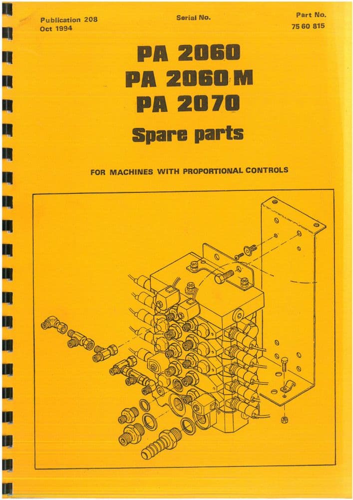 McConnel Hedgetrimmer PA2060 PA2060M PA2070 Parts Manual PA 2060