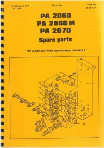 McConnel Hedgetrimmer PA2060 PA2060M PA2070 - Parts Manual - PA 2060 2060M 2070