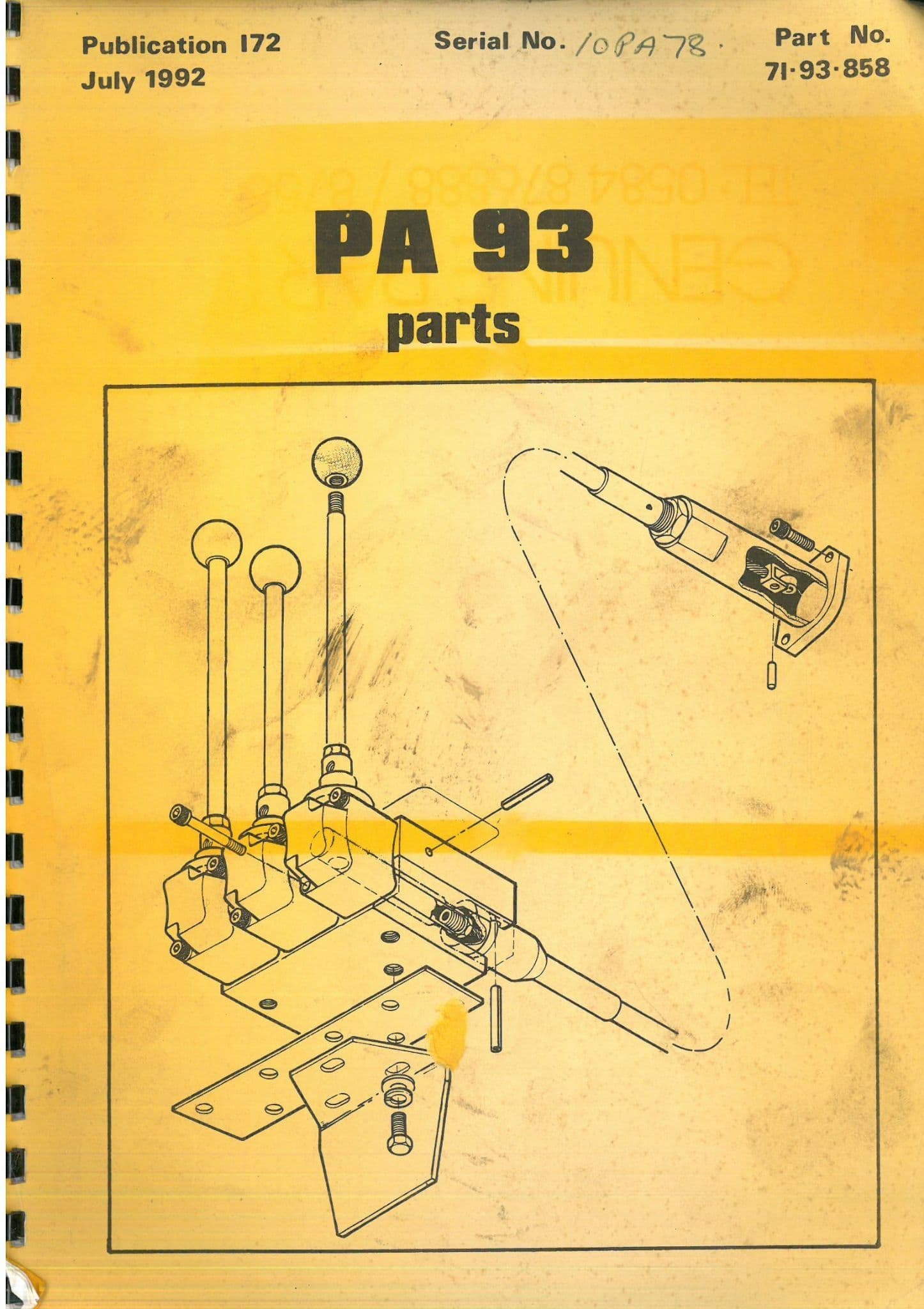 McConnel Hedgetrimmer PA93 Parts Manual PA 93 ORIGINAL