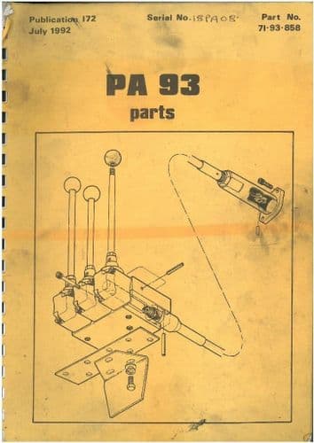 McConnel Hedgetrimmer PA93 Parts Manual