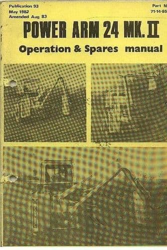 McConnel Hedgetrimmer Power Arm 24 MKII Operators Manual with Parts List - PA24 mk2