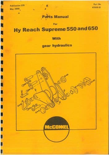 McConnel Hy Reach Superior 550 & 650 With Gear Hydraulics Parts Manual