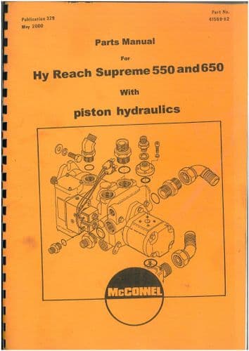 McConnel Hy Reach Superior 550 & 650 With Piston Hydraulics Parts Manual