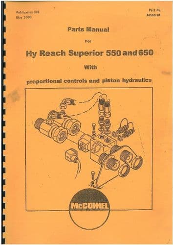 McConnel Hy Reach Superior 550 & 650 with Proportional Controls and Piston Hydraulics Parts Manual