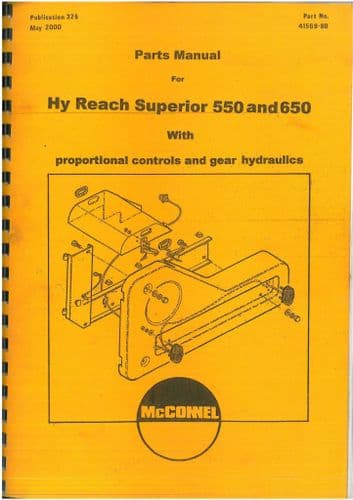 McConnel Hy Reach Superior 550 & 650 With Proportional Controls & Gear Hydraulics Parts Manual