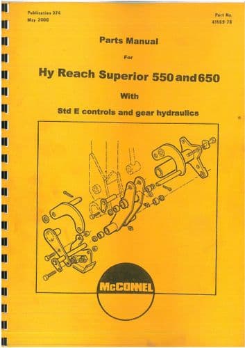 McConnel Hy Reach Superior 550 & 650 with Std E Controls and Gear Hydraulics Parts Manual