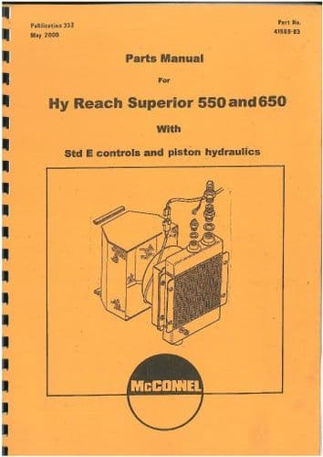 McConnel Hy Reach Superior 550 & 650 with Std E Controls and Piston Hydraulics Parts Manual