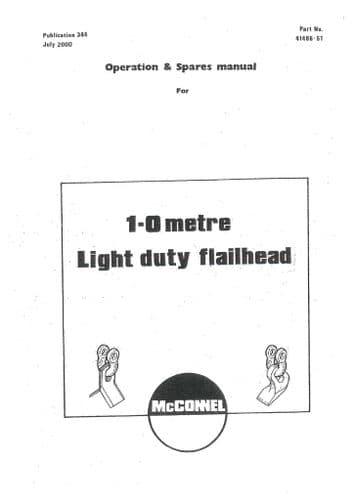 Mcconnel Light Duty Flailhead 1m Operators and Parts Manual