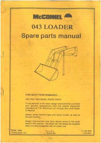 McConnel Loader 043 Parts Manual