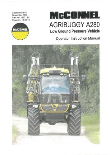 Mcconnel Low Ground Pressue Vehicle Airbuggy A280 Operators Manual