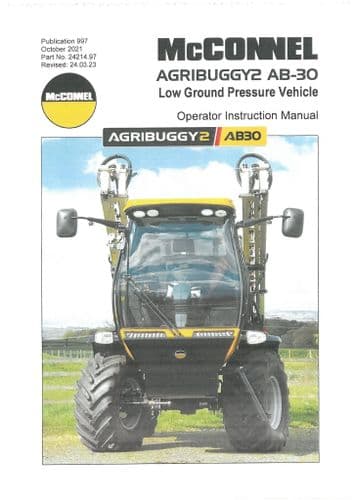 Mcconnel Low Ground Pressure Vehicle Agribuggy2 AB-30 Operators Manual