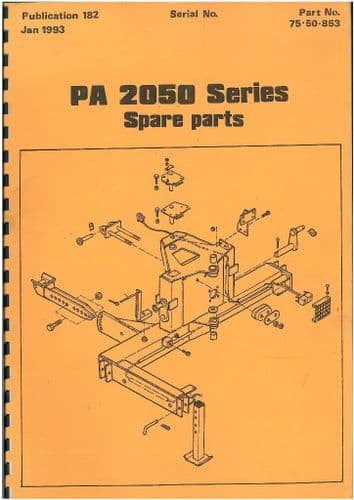 McConnel PA2050 Parts Manual