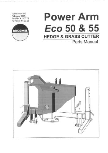 Mcconnel Power Arm Hedge and Grass Cutter Eco 50 & 55 Parts Manual