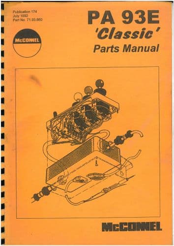 McConnel Power Arm Hedgetrimmer PA 93E 'Classic' Parts Manual