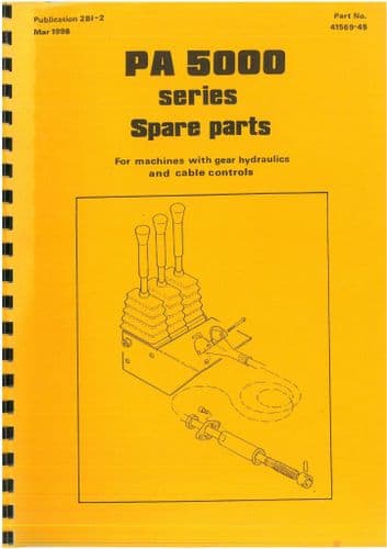 McConnel Power Arm Hedgetrimmer PA5000 Gear Hydraulics & Cable Controls Parts Manual - 5000