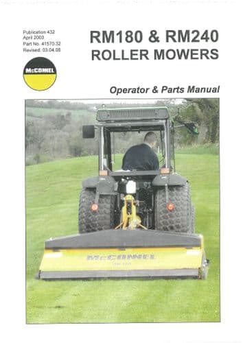 Mcconnel Roller Mower RM180 & RM240 Operators and Parts Manual