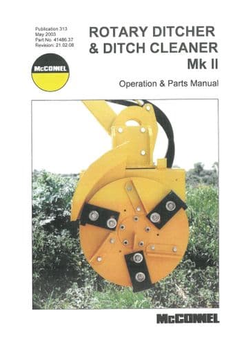 Mcconnel Rotary Ditcher & Ditch Cleaner MkII Operators and Parts Manual