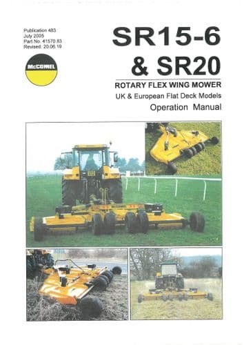 Mcconnel Rotary Flex Wing Mower SR15-6 & SR20 Operators Manual
