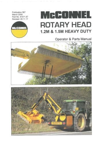 Mcconnel Rotary Head Heavy Duty 1.2m & 1.5m  Operators and Parts Manual
