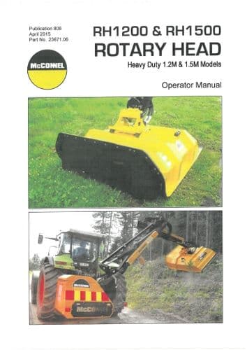 Mcconnel Rotary Head Heavy Duty RH1200 & RH1500 Operators Manual