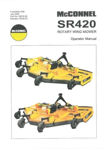 Mcconnel Rotary Wing Mower SR420 Operators Manual