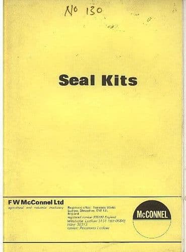 McConnel Seal Kits Parts Manual