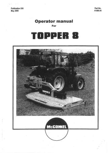 Mcconnel Topper 8 Operators Manual