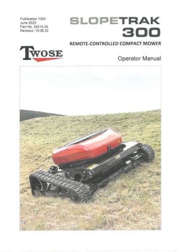 Mcconnel Twose Remote Controlled Compact Mower Slopetrak 300 Operators Manual