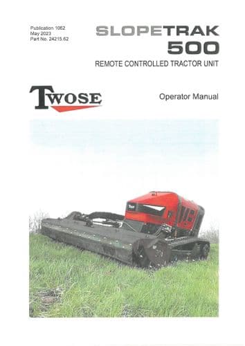 Mcconnel Twose Remote Controlled Compact Mower Slopetrak 500 Operators Manual