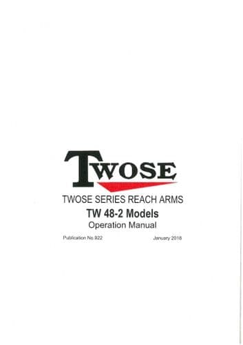 McConnel Twose Series Reach Arms TW48-2 Operators Manual