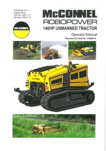 Mcconnel Unmanned Tractor Robopower 140HP Operators Manual