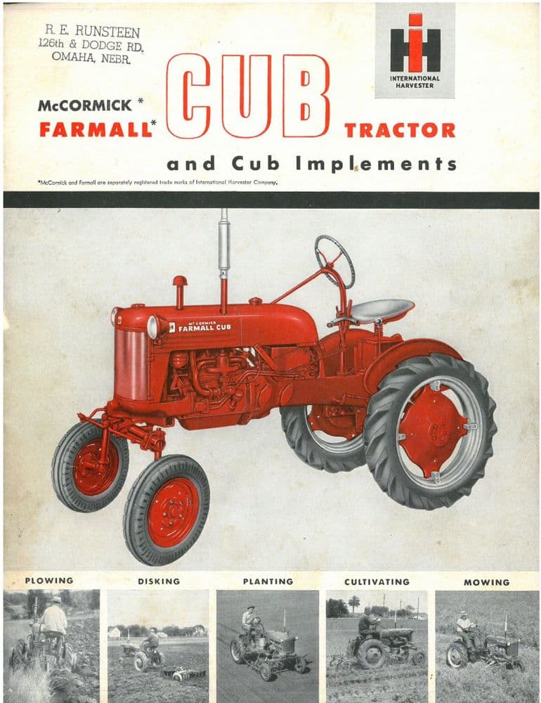 McCormick Farmall Cub Tractor & Implements Brochure