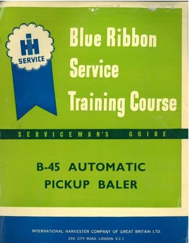 McCormick International B45 Baler Workshop Service Manual - B 45